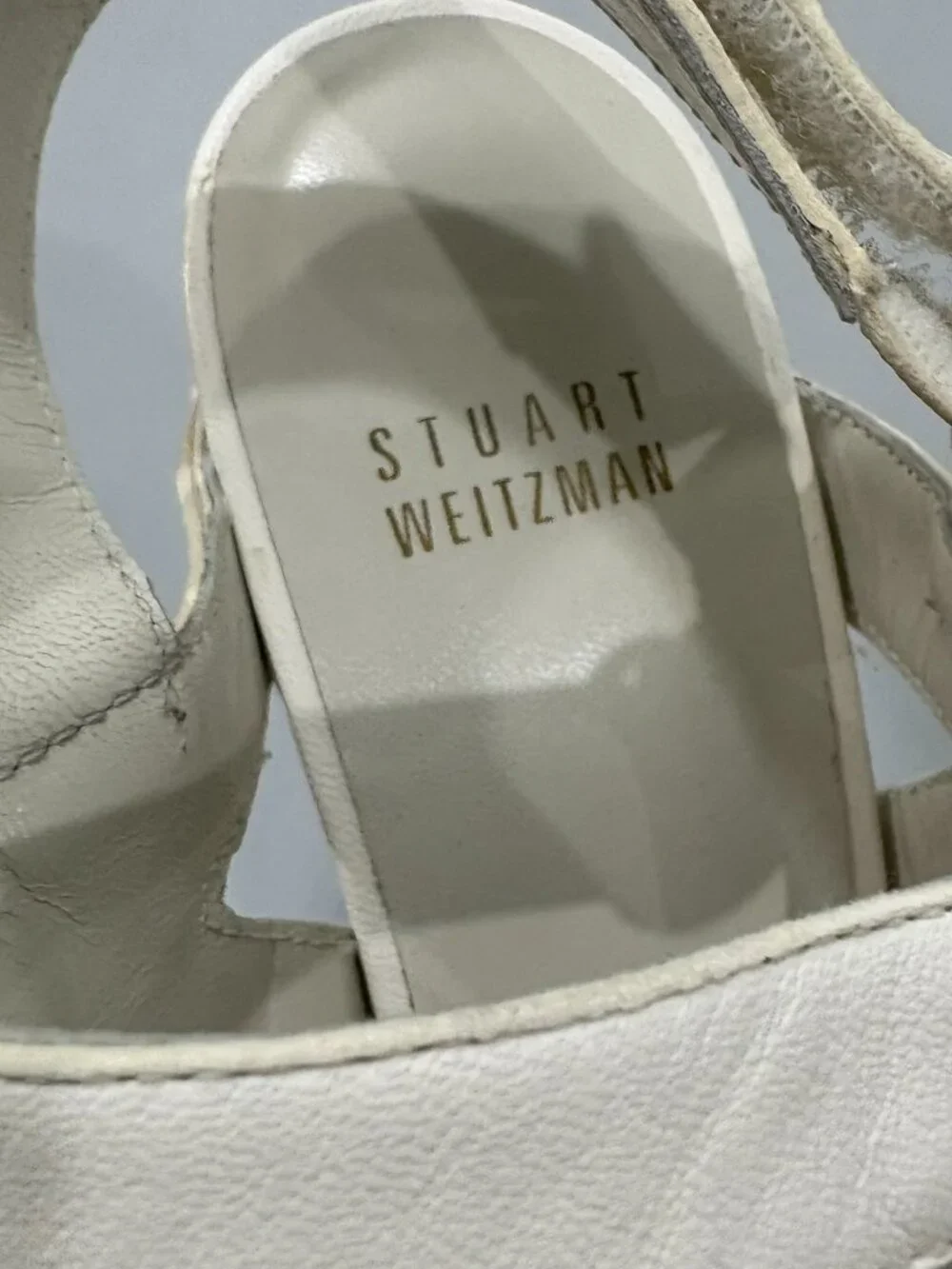 Stuart Weitzman white leather